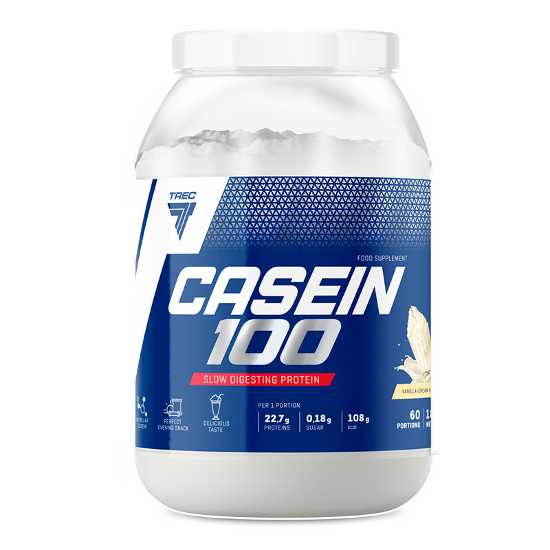 Trec Nutrition Casein 100, 1800 г, вкус: крем-ваниль