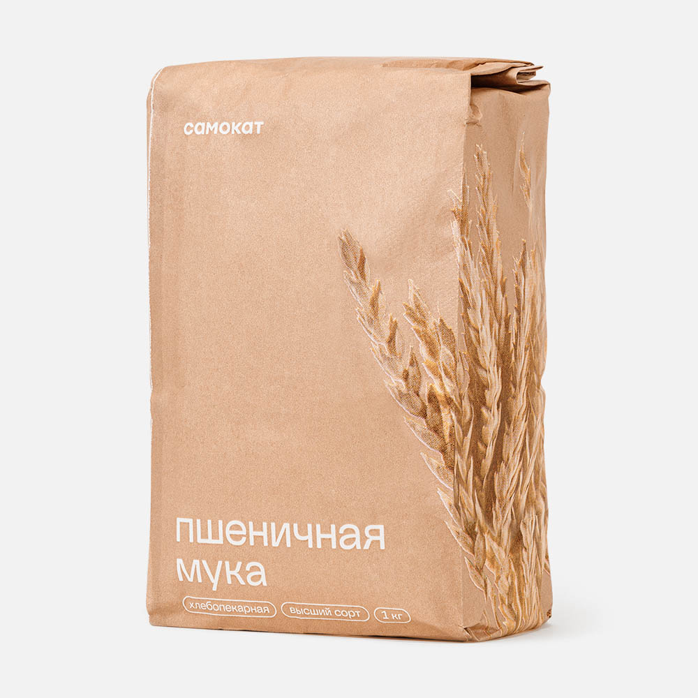 Мука пшеничная Самокат хлебопекарная, высший сорт, 1 кг