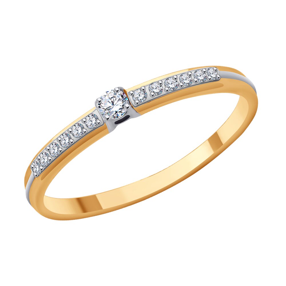 

Кольцо из золота р. 16 Diamant 51-110-01994-1, фианит, 51-110-01994-1