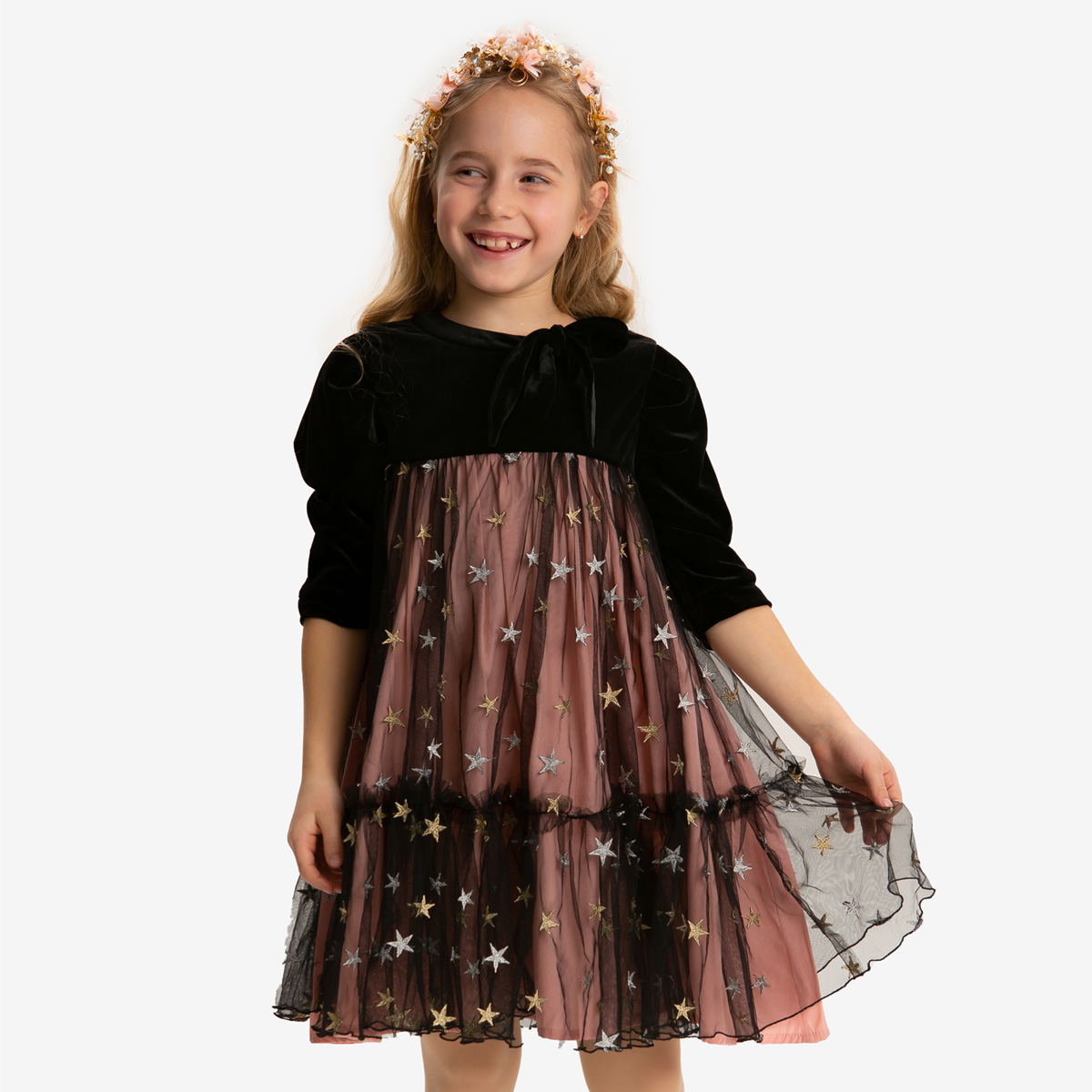 Платье детское Kapika FJGCD03-99, цвет черный, размер 116