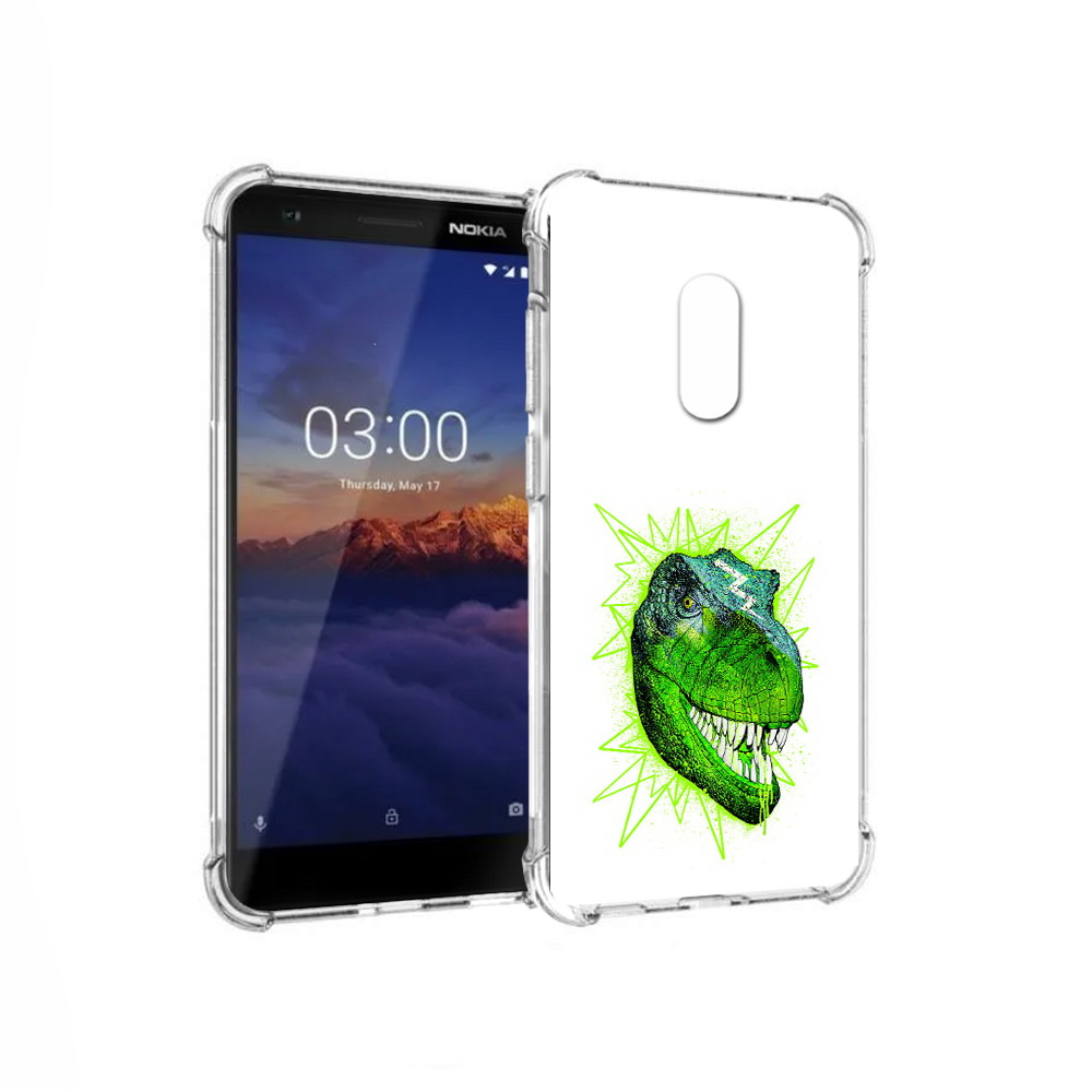 

Чехол MyPads Tocco для Nokia 3.1 зеленый динозавр (PT114125.119.358), Прозрачный, Tocco