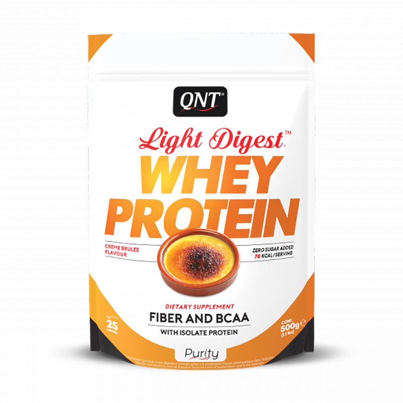 фото Qnt whey protein light digest, 500 г, вкус: крем-брюле