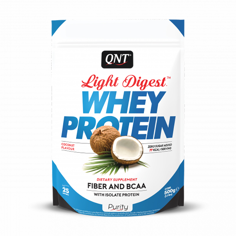 QNT Whey Protein Light Digest, 500 г, вкус: кокос
