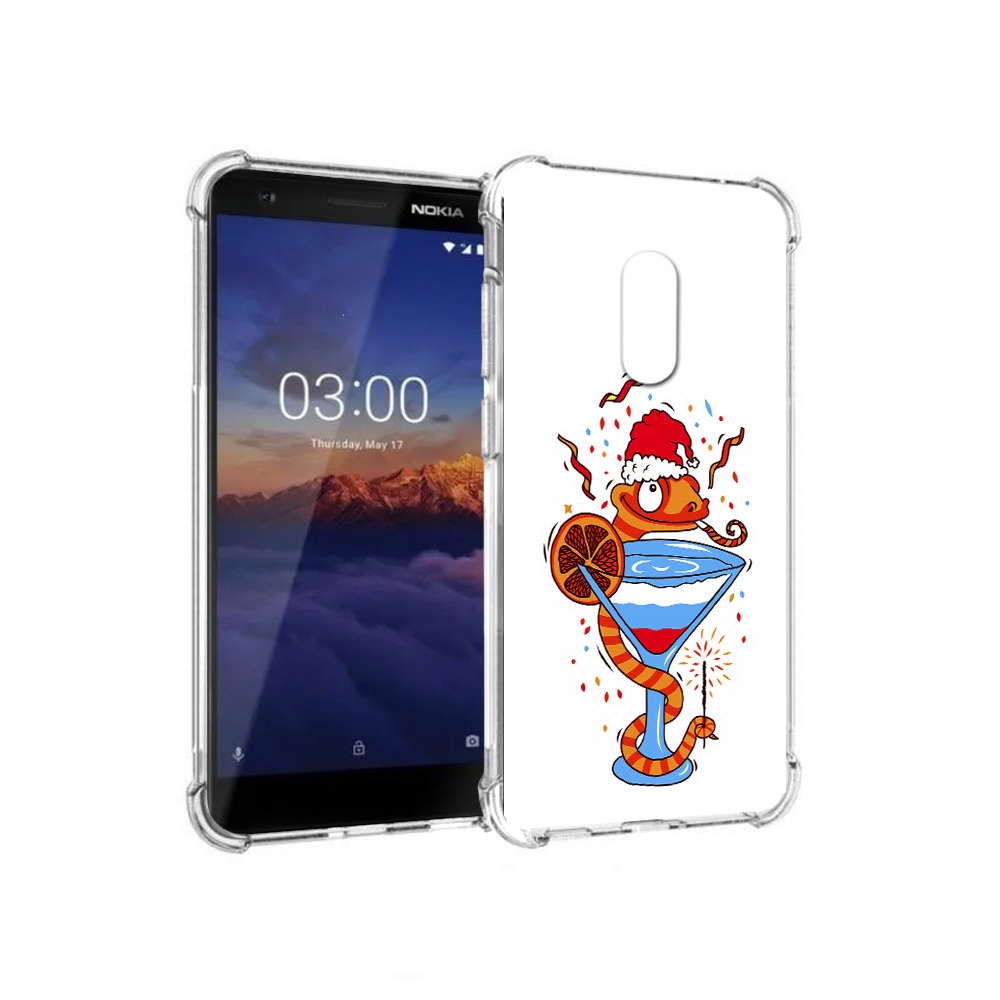 

Чехол MyPads Tocco для Nokia 3.1 змейка (PT114125.119.364), Прозрачный, Tocco