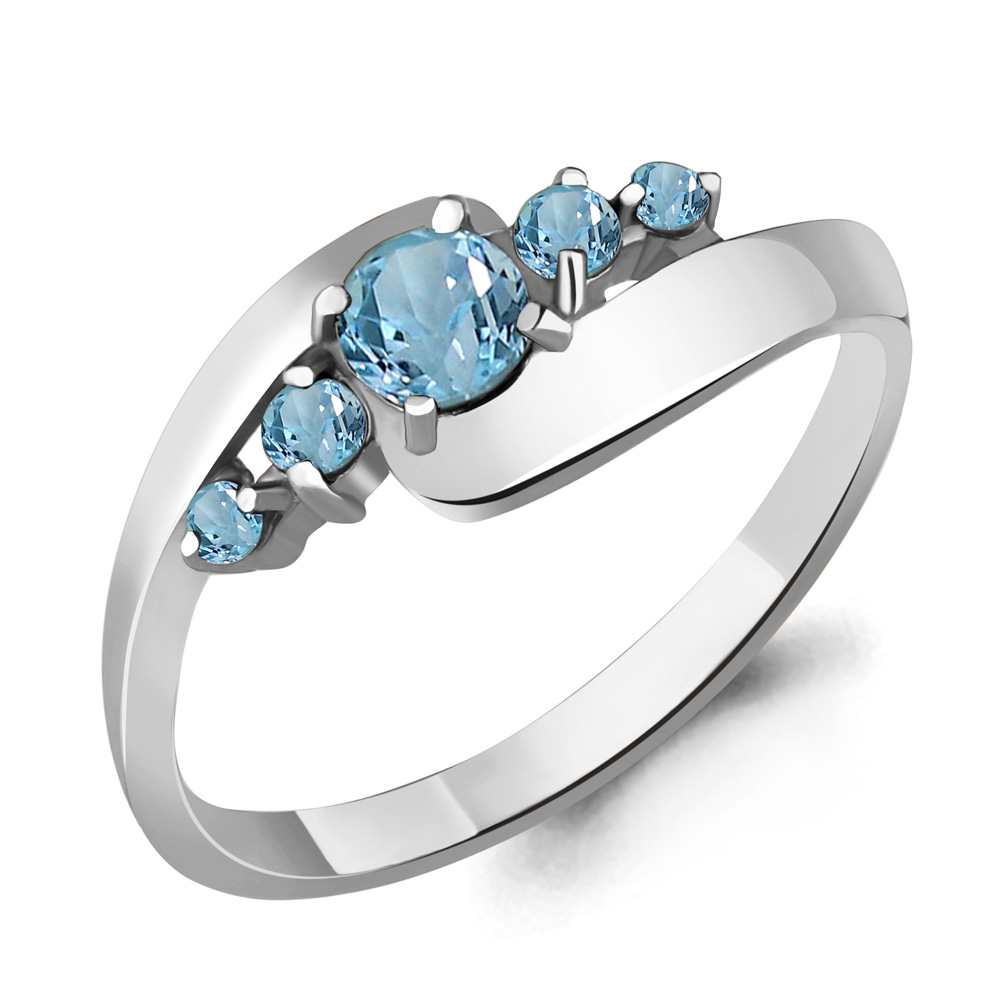 фото Кольцо из серебра с топазом р. 17,5 aquamarine 6568405_925_р