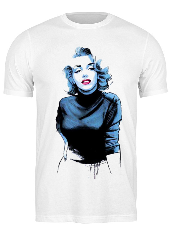 

Футболка мужская Printio Monroe blue's белая L, Белый, Monroe blue's