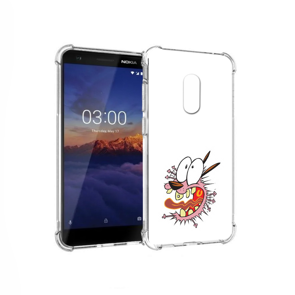 

Чехол MyPads Tocco для Nokia 3.1 испуганный бобик (PT114125.119.381), Прозрачный, Tocco