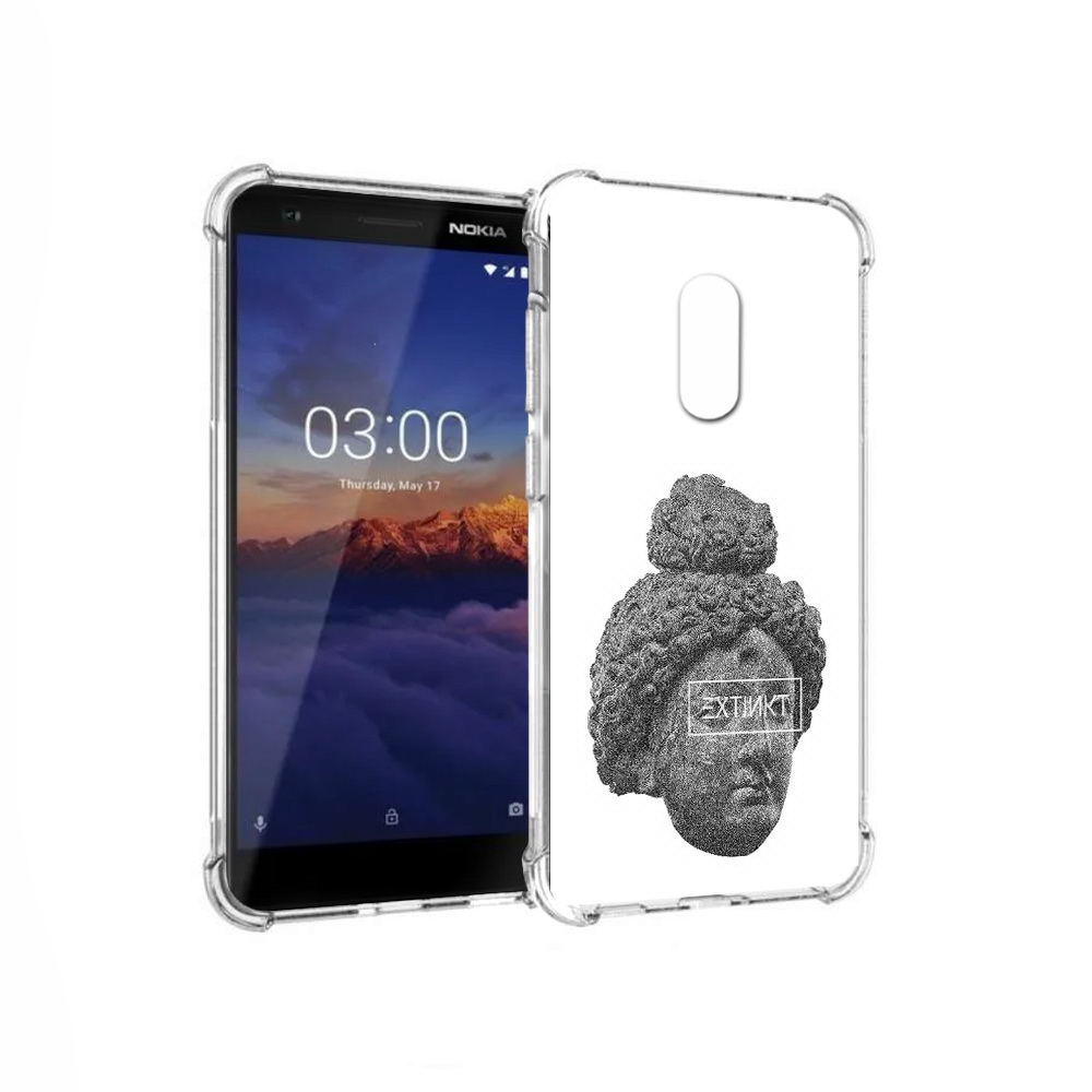 

Чехол MyPads Tocco для Nokia 3.1 каменное лицо девушки (PT114125.119.383), Прозрачный, Tocco