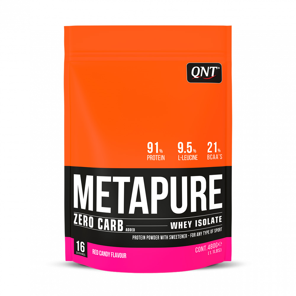 фото Qnt metapure zero carb, 480 г, вкус: красная конфета