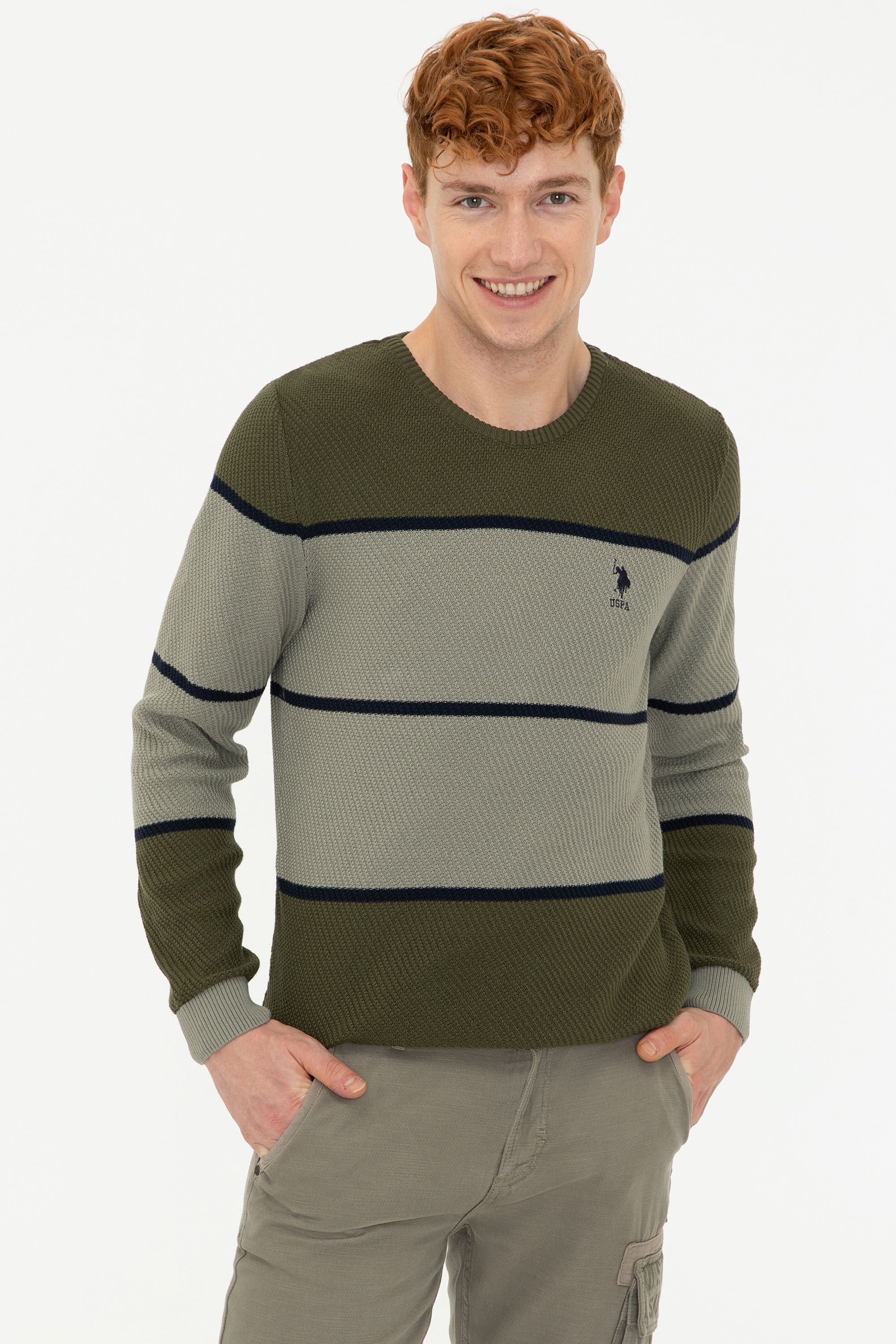 

Джемпер мужской U.S. POLO Assn. G081SZ0TK0PİRLO хаки S, G081SZ0TK0PİRLO
