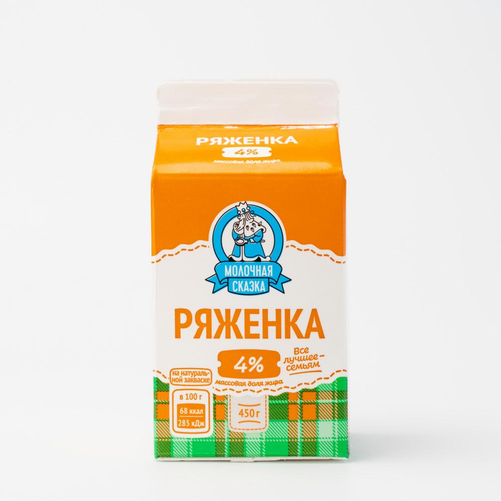 

Ряженка Молочная сказка 4%, 450 г