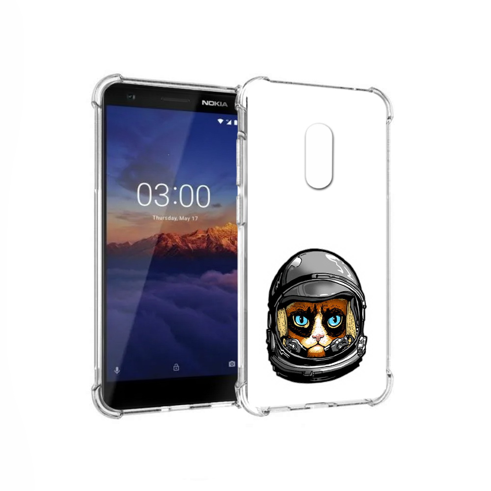 

Чехол MyPads Tocco для Nokia 3.1 кот космонавт (PT114125.119.400), Прозрачный, Tocco