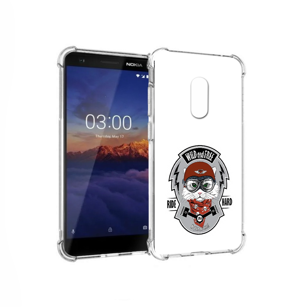 Чехол MyPads Tocco для Nokia 3.1 кошка в шлеме (PT114125.119.404)