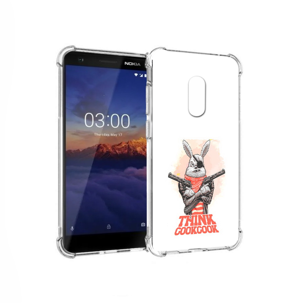 

Чехол MyPads Tocco для Nokia 3.1 кролик пират (PT114125.119.419), Прозрачный, Tocco
