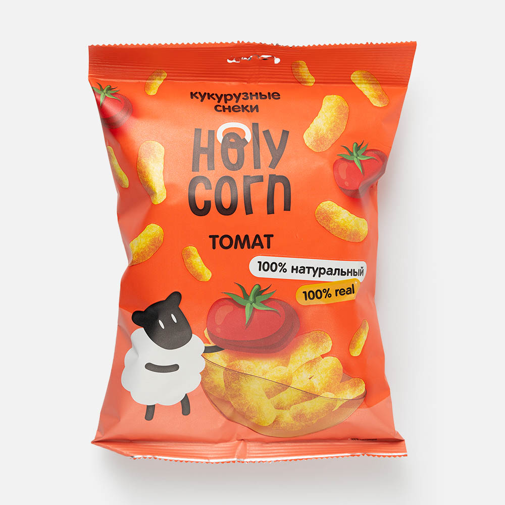 фото Снеки кукурузные holy corn со вкусом томата, 50 г