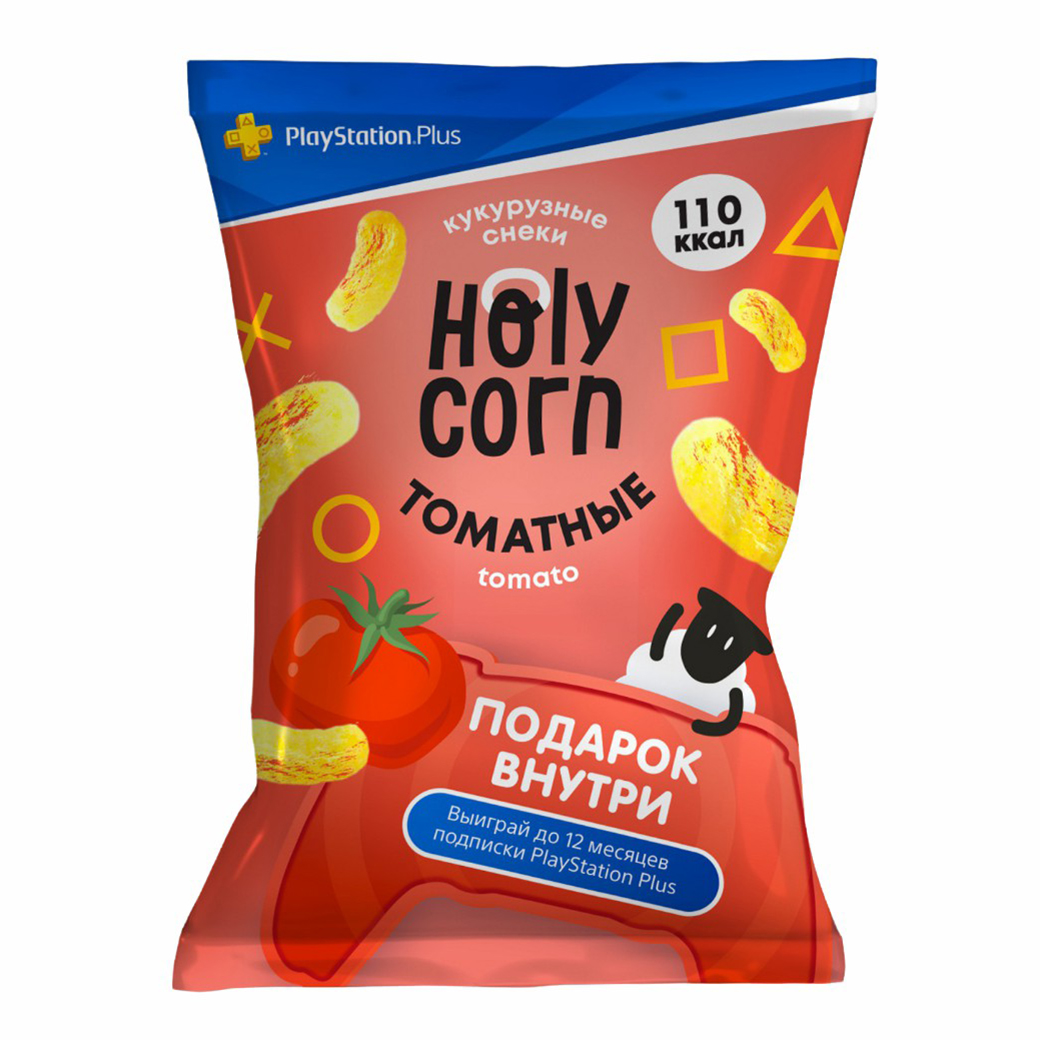 фото Снеки кукурузные holy corn со вкусом томата, 50 г