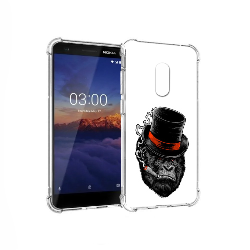 

Чехол MyPads Tocco для Nokia 3.1 дизайнерская горилла (PT114125.119.431), Прозрачный, Tocco