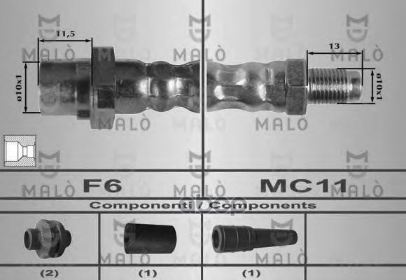 

Шланг Тормозной Malo 80266