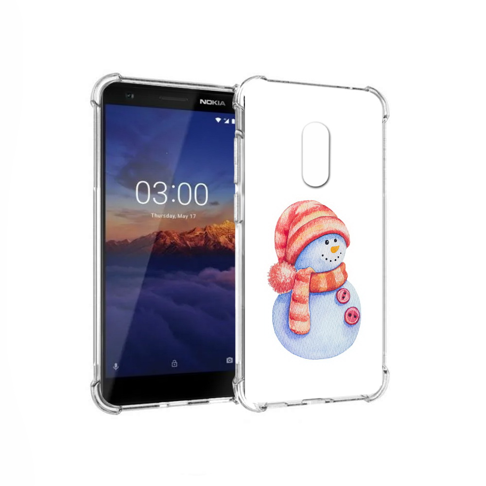 

Чехол MyPads Tocco для Nokia 3.1 Веселый снеговик (PT114125.119.44), Прозрачный, Tocco
