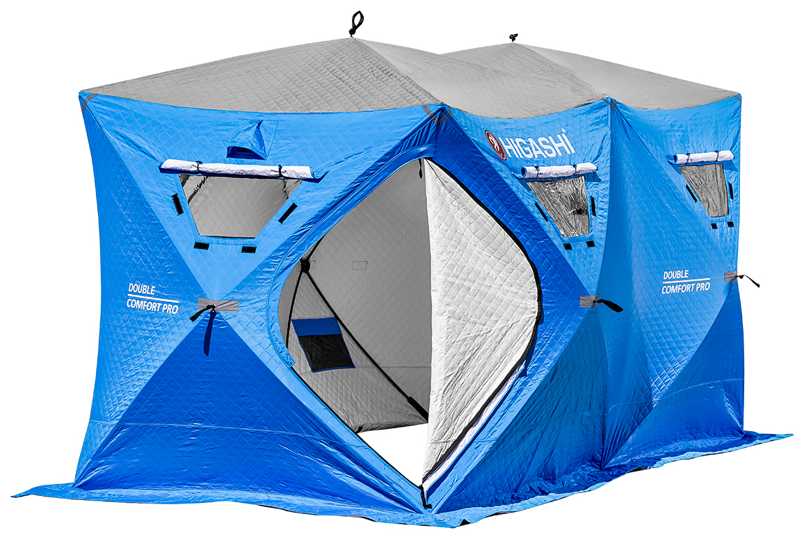 Палатка Higashi Double Comfort Pro DC, для рыбалки, 6 мест, синий