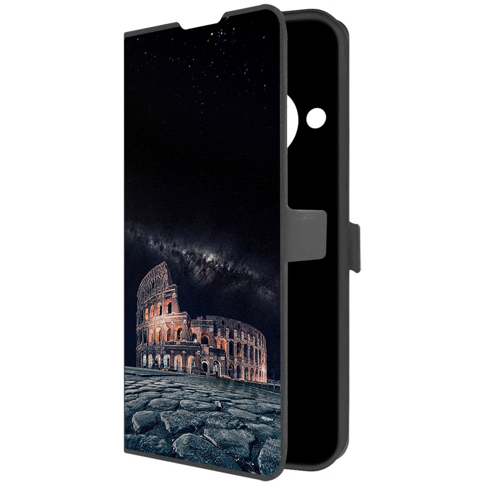 

Чехол-книжка Krutoff Eco Book для Honor Magic 5 Lite Италия, Колизей (черный)