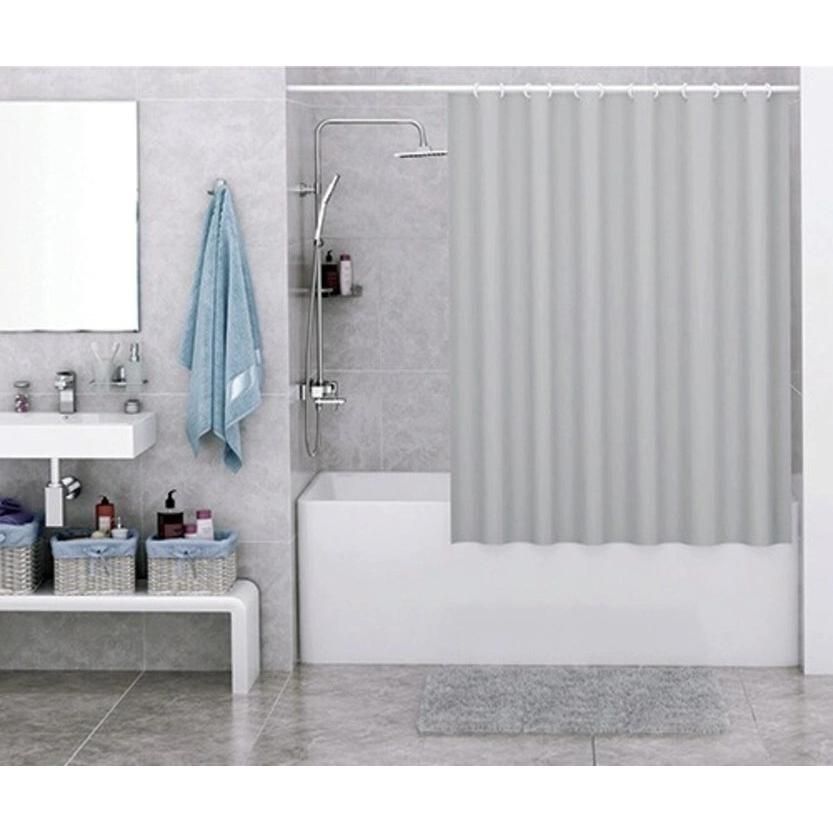 Штора для ванной комнаты/ Серая/ 170х180 см