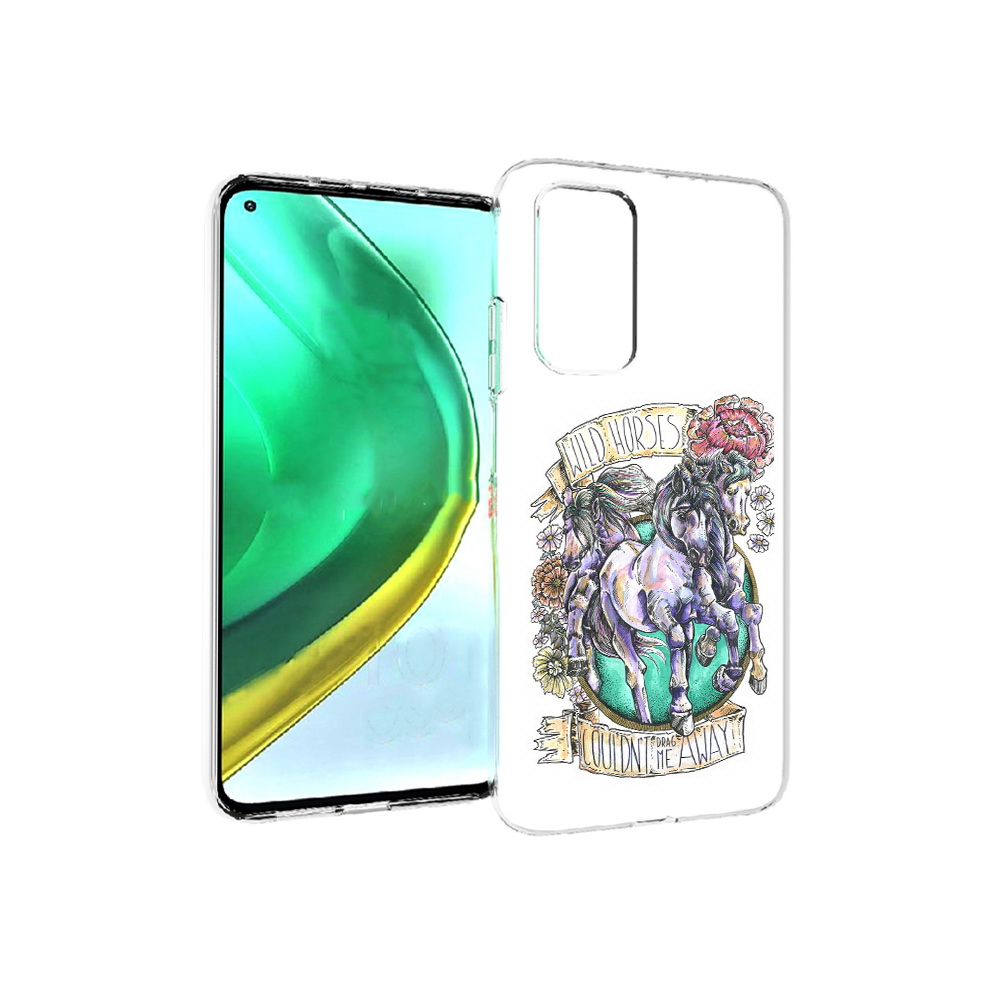

Чехол MyPads Tocco для Xiaomi Mi 10T Pro рисунок коней в цветах (PT154683.267.582), Прозрачный, Tocco
