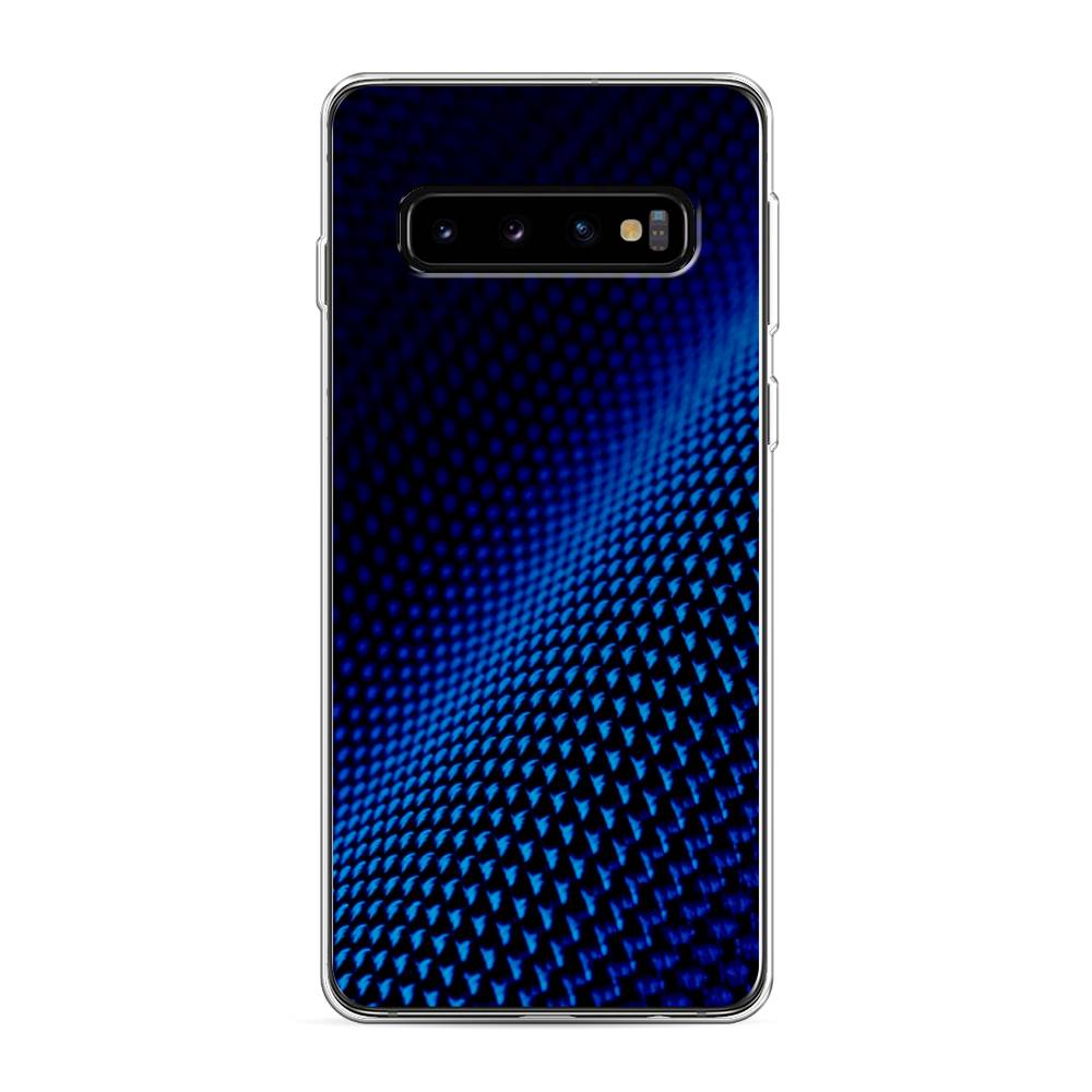 

Чехол Awog на Samsung Galaxy S10 "Синий карбон", Разноцветный, 27050-3
