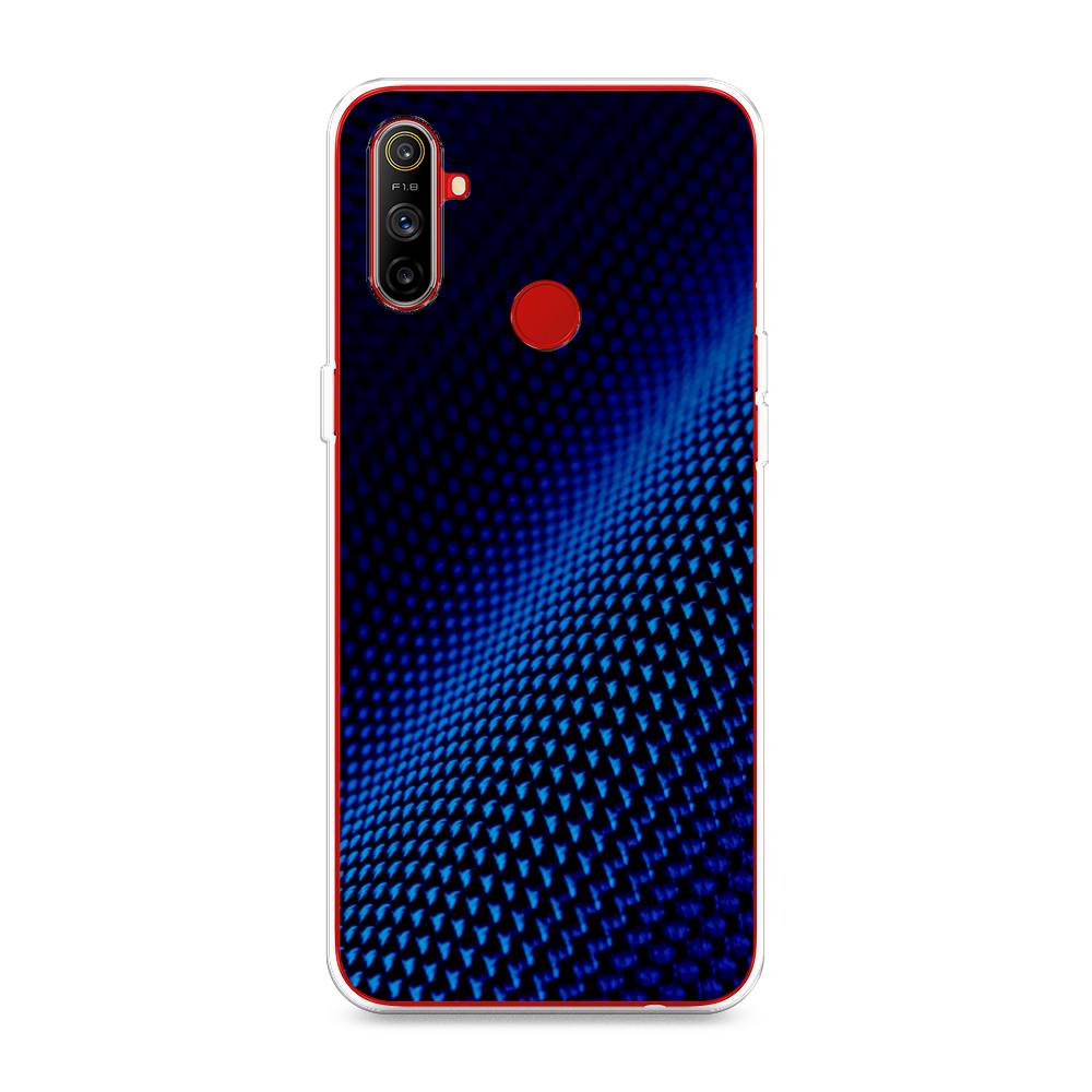 фото Чехол awog "синий карбон" для realme c3