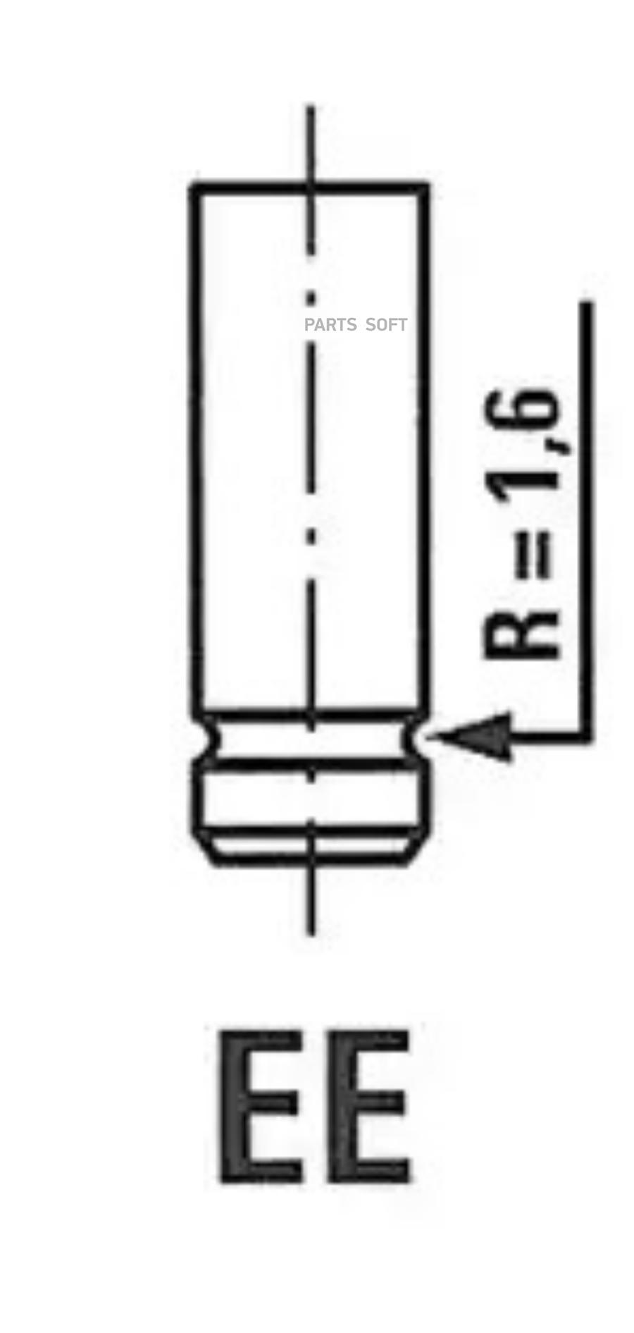 

Клапан двигателя subaru. suzuki 1.3/1.6 16v 01 25x5.5x99 ex Freccia R6213/RNT