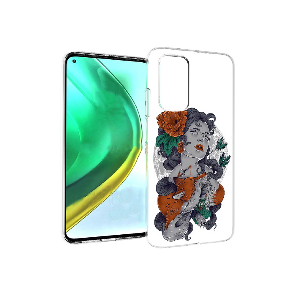 

Чехол MyPads Tocco для Xiaomi Mi 10T Pro темная девушка с лисой (PT154683.267.639), Прозрачный, Tocco