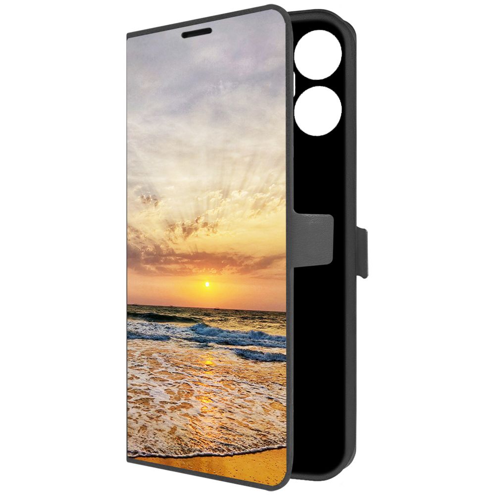 

Чехол-книжка Krutoff Eco Book для ITEL S18 Pro Индия, Пляжи Гоа (черный)