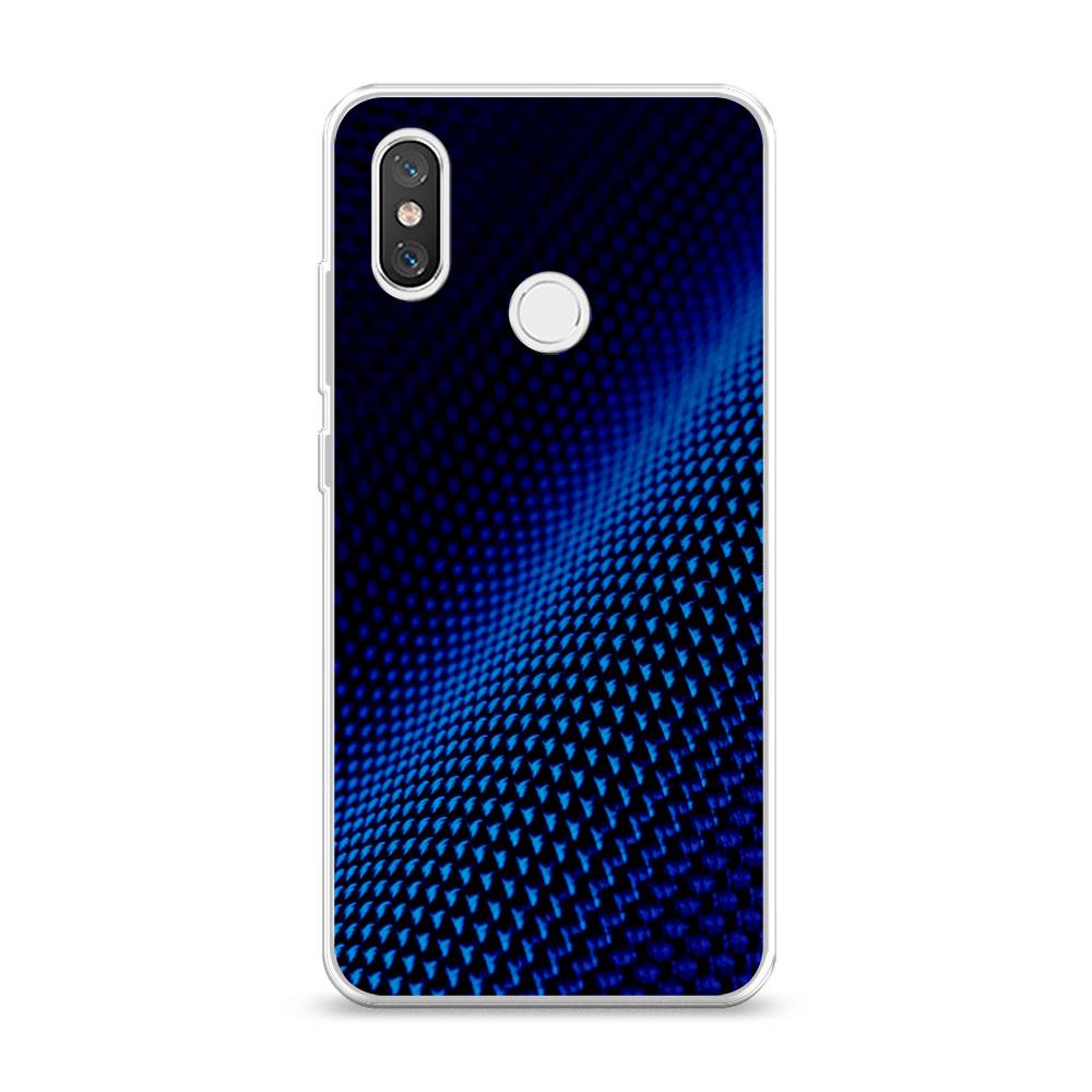 

Чехол Awog на Xiaomi Mi 8 "Синий карбон", Разноцветный, 33550-3