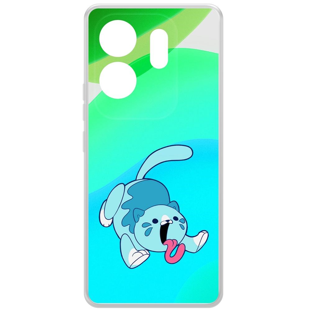 Чехол-накладка Krutoff Clear Case Хаги Ваги - Конфетная Кошка для INFINIX Zero 30 4G