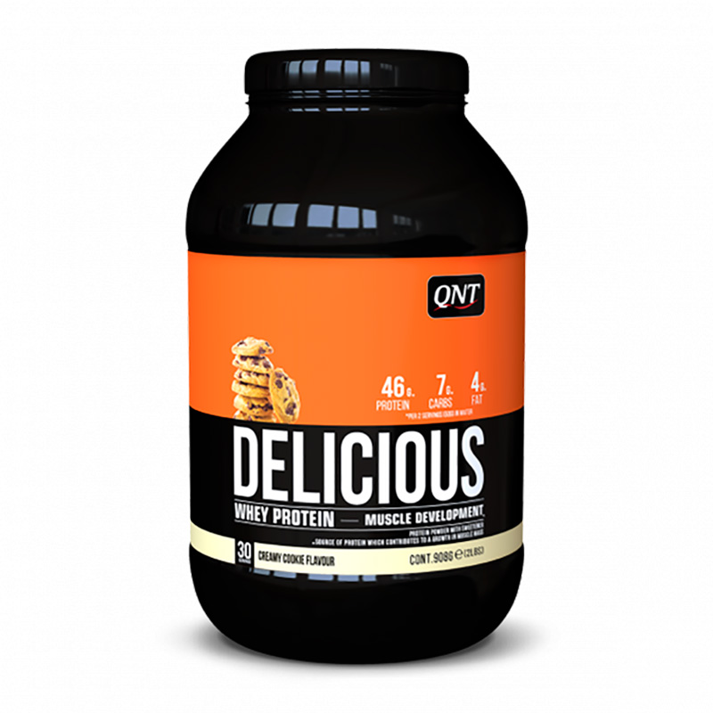 фото Qnt delicious whey protein, 908 г, вкус: печенье-крем