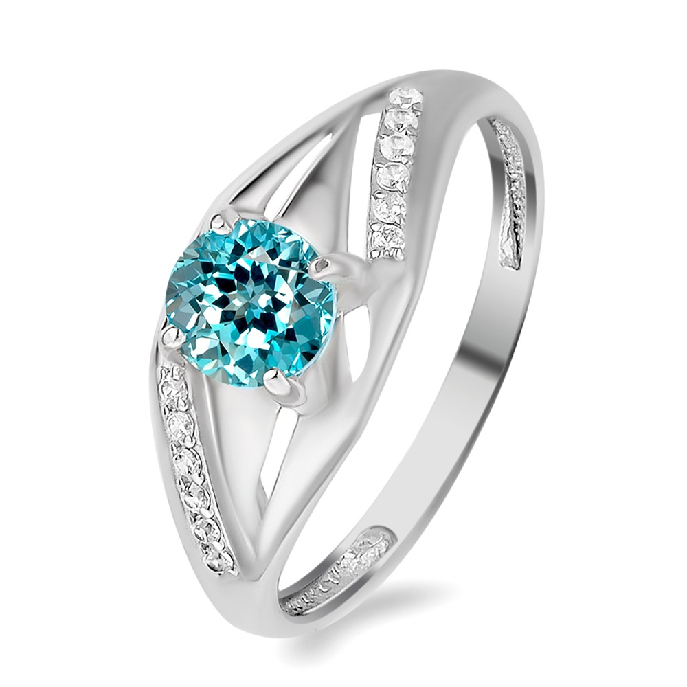 

Кольцо из серебра с топазом/фианитом р. , 585Gold 701011324, 701011324