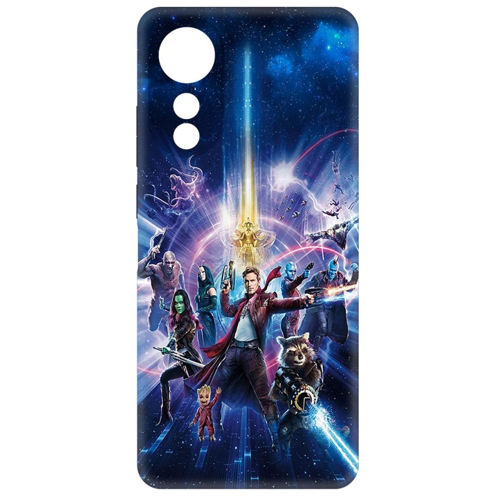 

Чехол-накладка Krutoff Soft Case Стражи Галактики. Все вместе для Oppo A78 4G черный