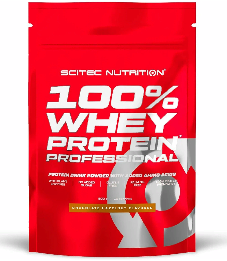 Scitec Nutrition Whey Protein Professional, 500 г, вкус: фундук-шоколад