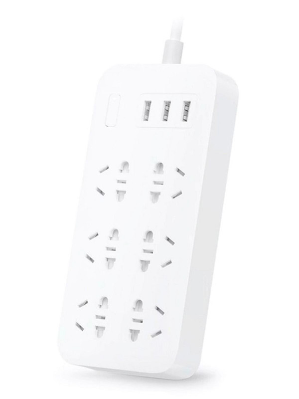 фото Сетевой фильтр xiaomi mi power strip, 6 розеток, 1,8 м, white