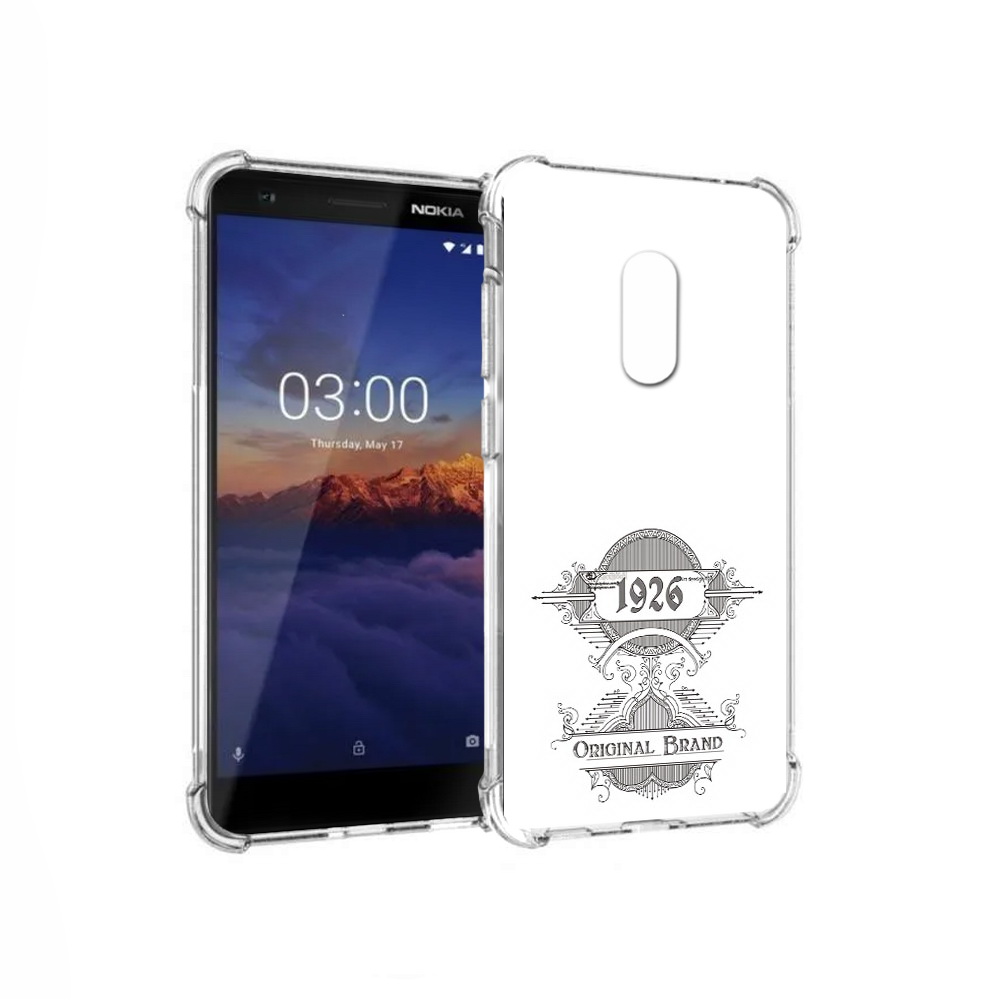 

Чехол MyPads Tocco для Nokia 3.1 логотип черно белый (PT114125.119.446), Прозрачный, Tocco