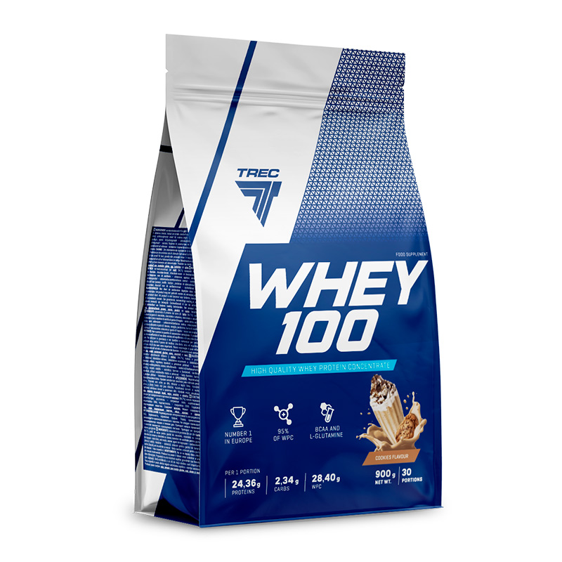 Trec Nutrition Whey 100, 900 г, вкус: печенье