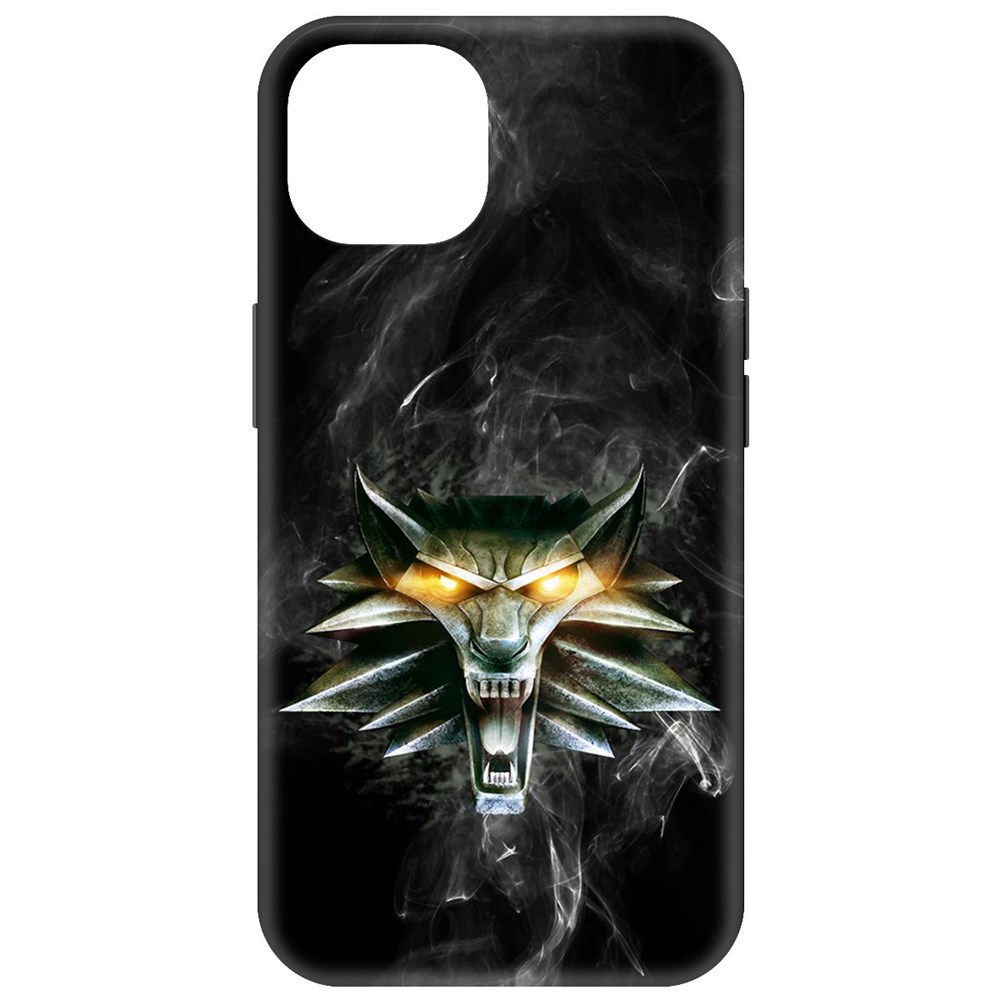 Чехол-накладка Krutoff Soft Case Ведьмак. Школа Волка для iPhone 15 черный