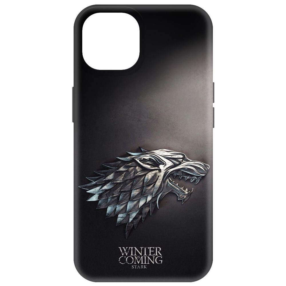 

Чехол-накладка Krutoff Soft Case Игра Престолов. Зима Близко для iPhone 15 черный
