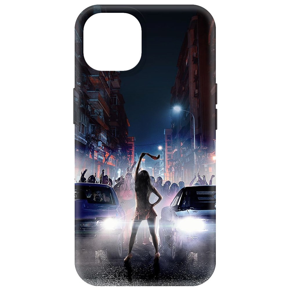 

Чехол-накладка Krutoff Soft Case Форсаж. Стритрейсинг для iPhone 15 черный