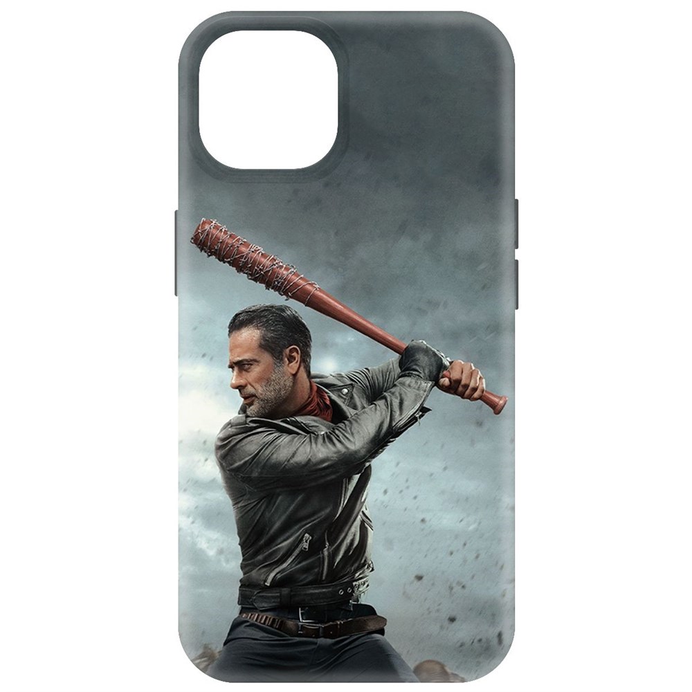 

Чехол-накладка Krutoff Soft Case Ходячие мертвецы. Ниган для iPhone 15 черный