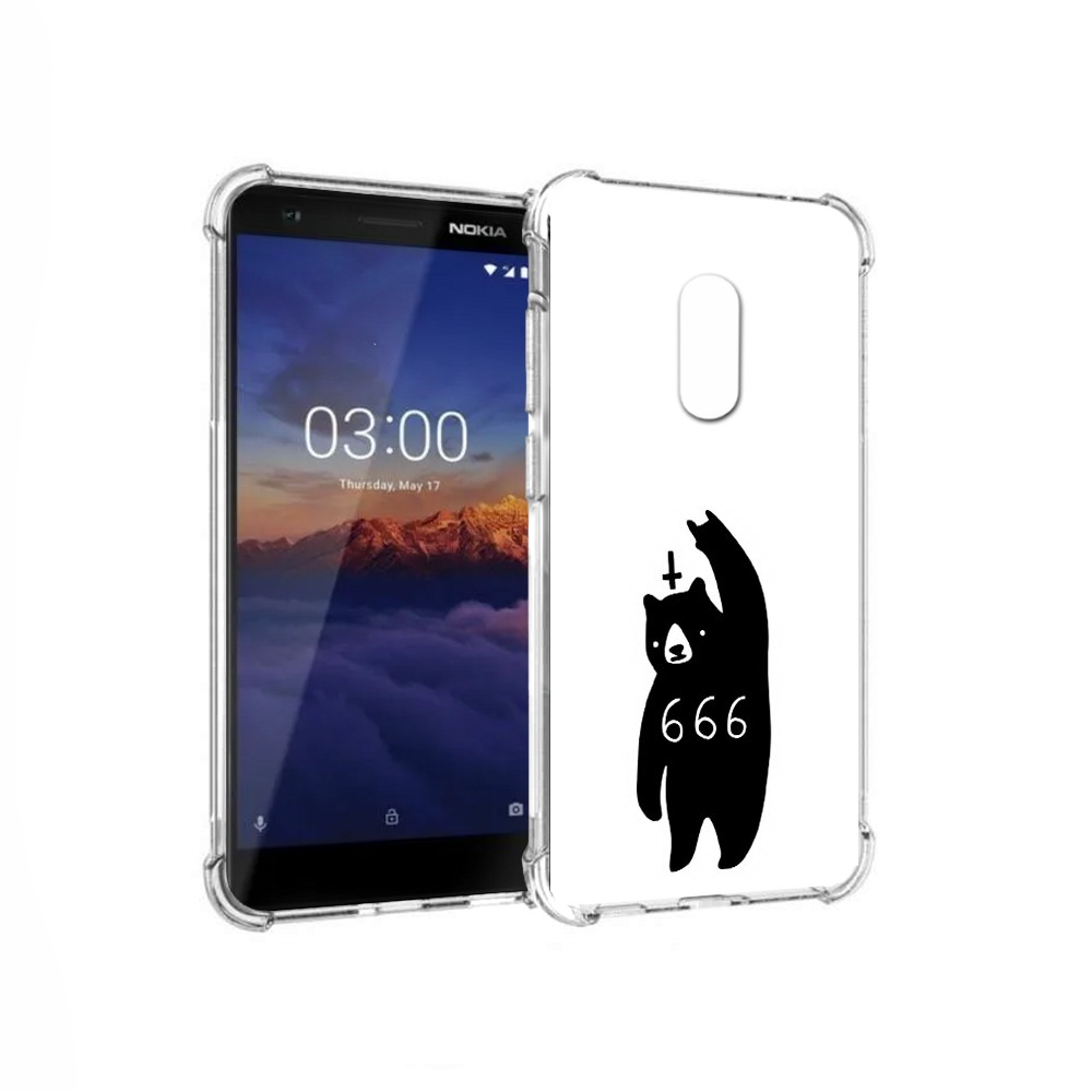 

Чехол MyPads Tocco для Nokia 3.1 медведь 666 (PT114125.119.462), Прозрачный, Tocco