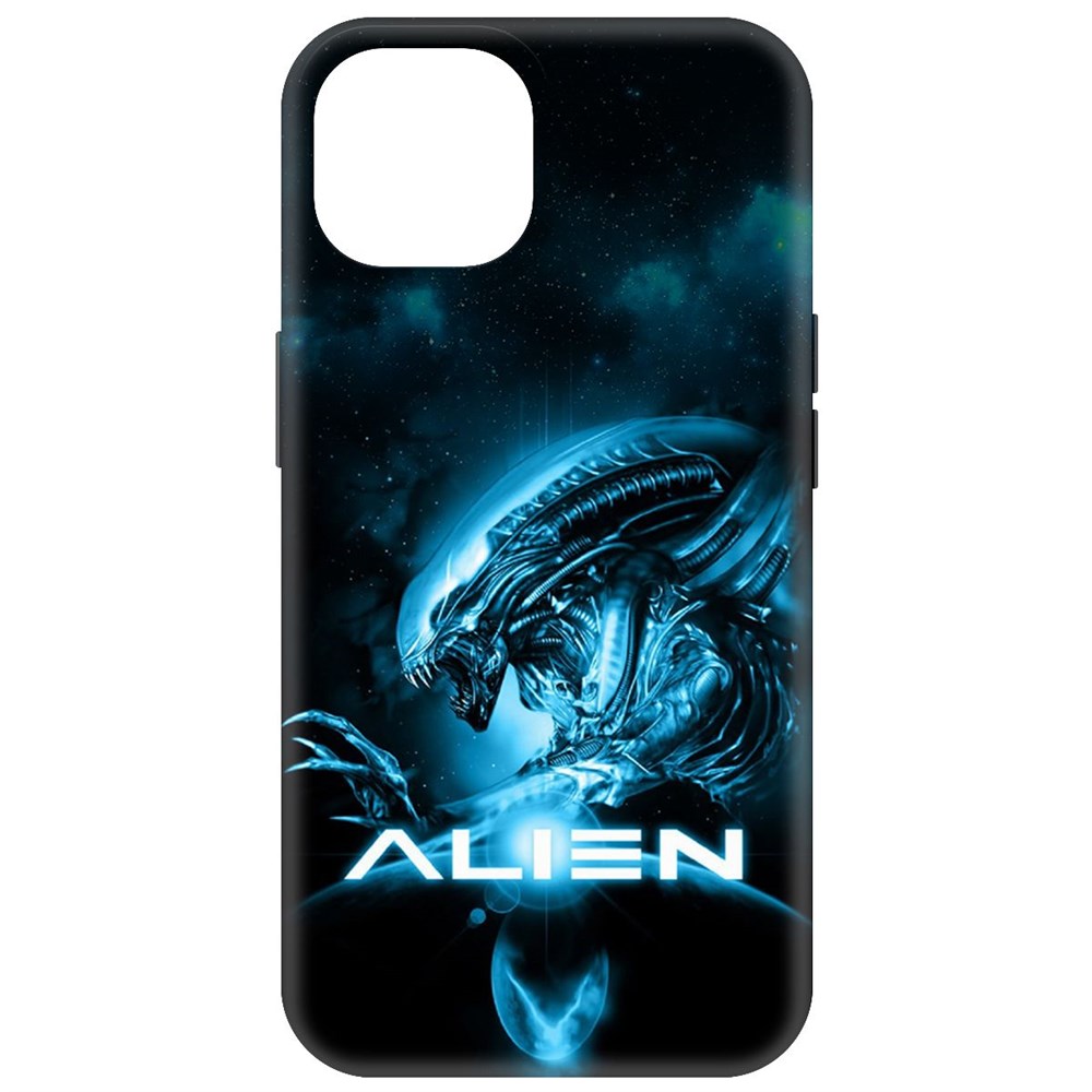 

Чехол-накладка Krutoff Soft Case Чужой. Космос для iPhone 15 черный