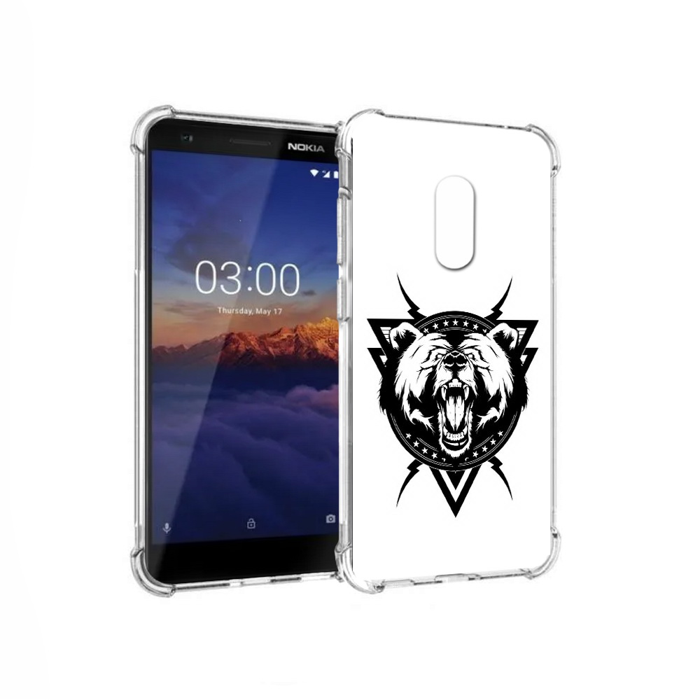 

Чехол MyPads Tocco для Nokia 3.1 медведь в треугольнике (PT114125.119.464), Прозрачный, Tocco