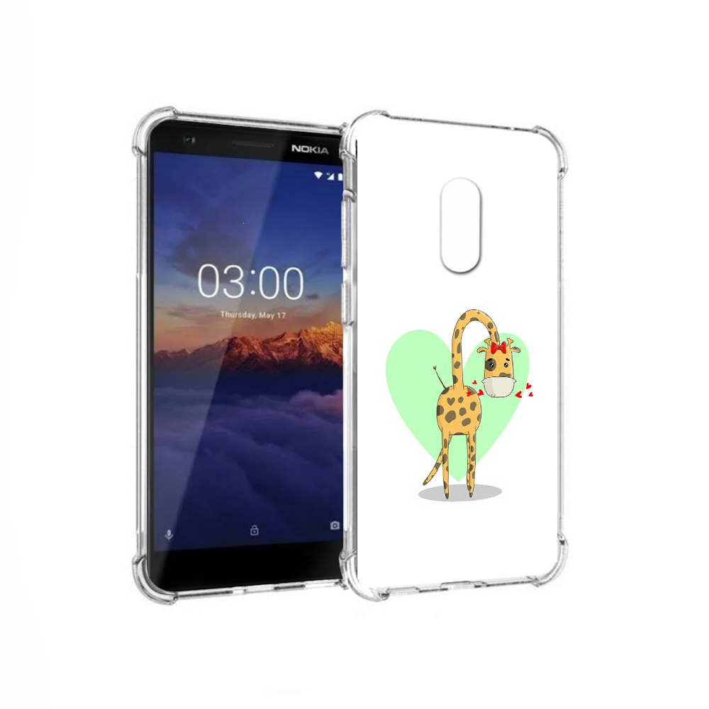 

Чехол MyPads Tocco для Nokia 3.1 Влюбленный жираф 14 февраля (PT114125.119.47), Прозрачный, Tocco