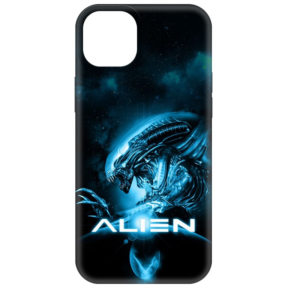 

Чехол-накладка Krutoff Soft Case Чужой. Космос для iPhone 15 Plus черный